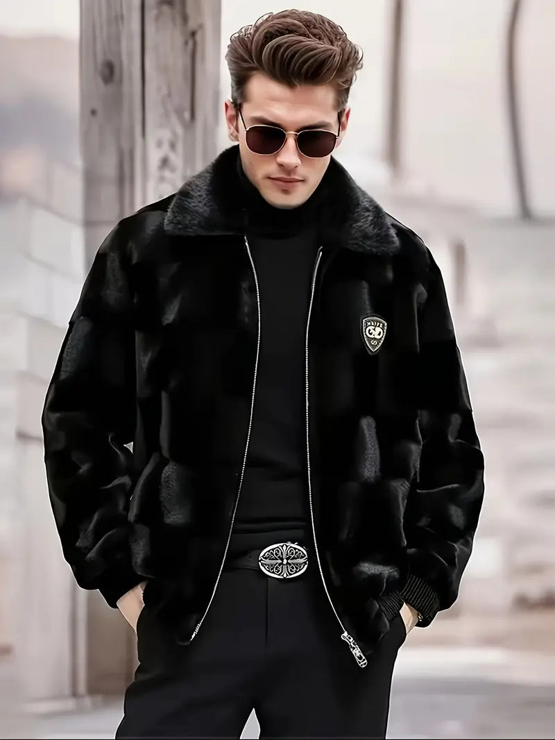 Lyxig Herrjacka i Faux Mink