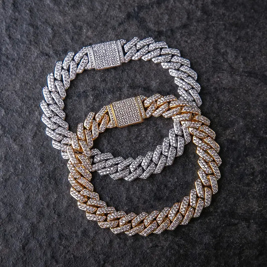 Kubansk länkarmband med strass