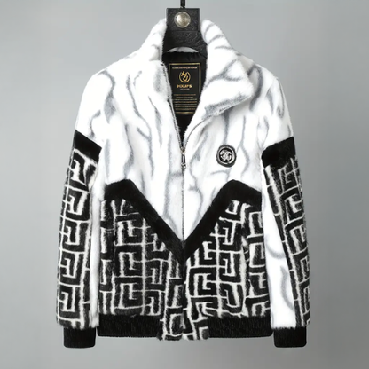 Exklusiv Herrjacka i Faux Fur