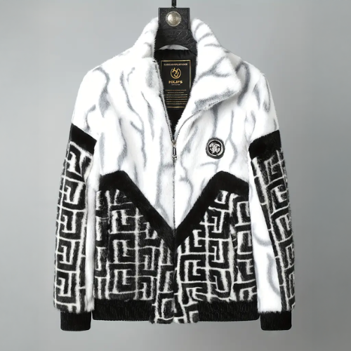 Exklusiv Herrjacka i Faux Fur