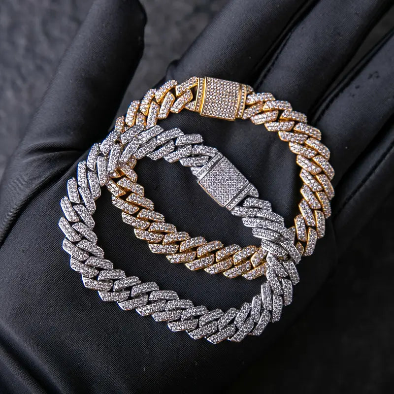 Kubansk länkarband med strass