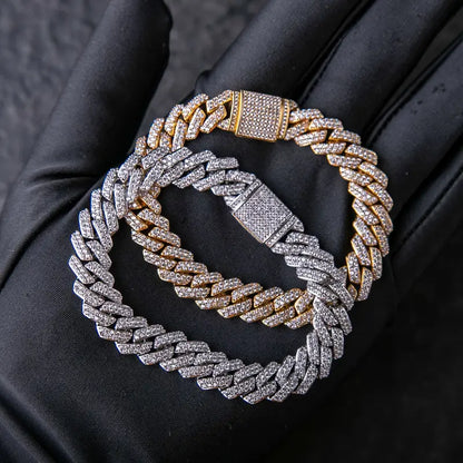 Kubansk länkarband med strass