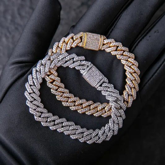 Kubansk länkarmband med strass