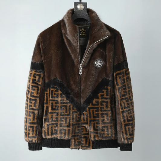 Exklusiv Herrjacka i Faux Fur