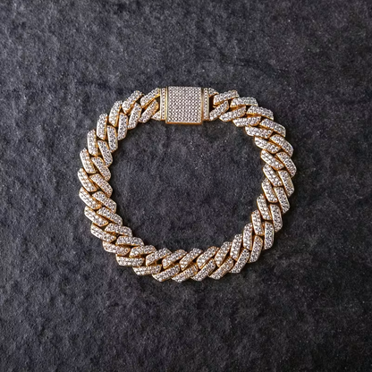 Kubansk länkarmband med strass